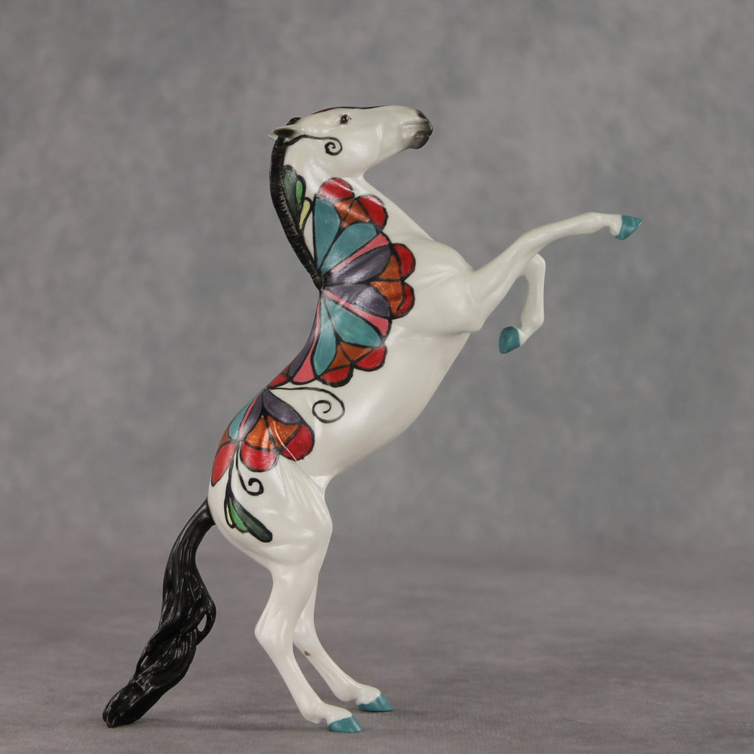 Hippie Hearts OOAK FCM Pebble Mustang by Dawn Quick VV26