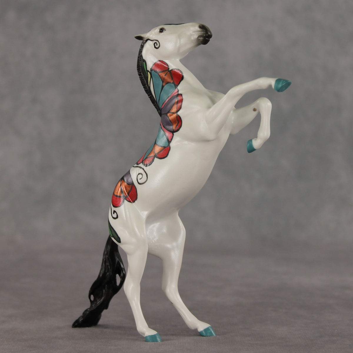 Hippie Hearts OOAK FCM Pebble Mustang by Dawn Quick VV26