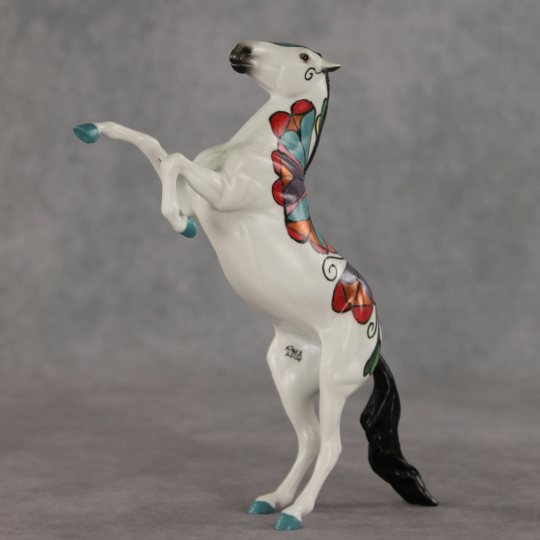 Hippie Hearts OOAK FCM Pebble Mustang by Dawn Quick VV26