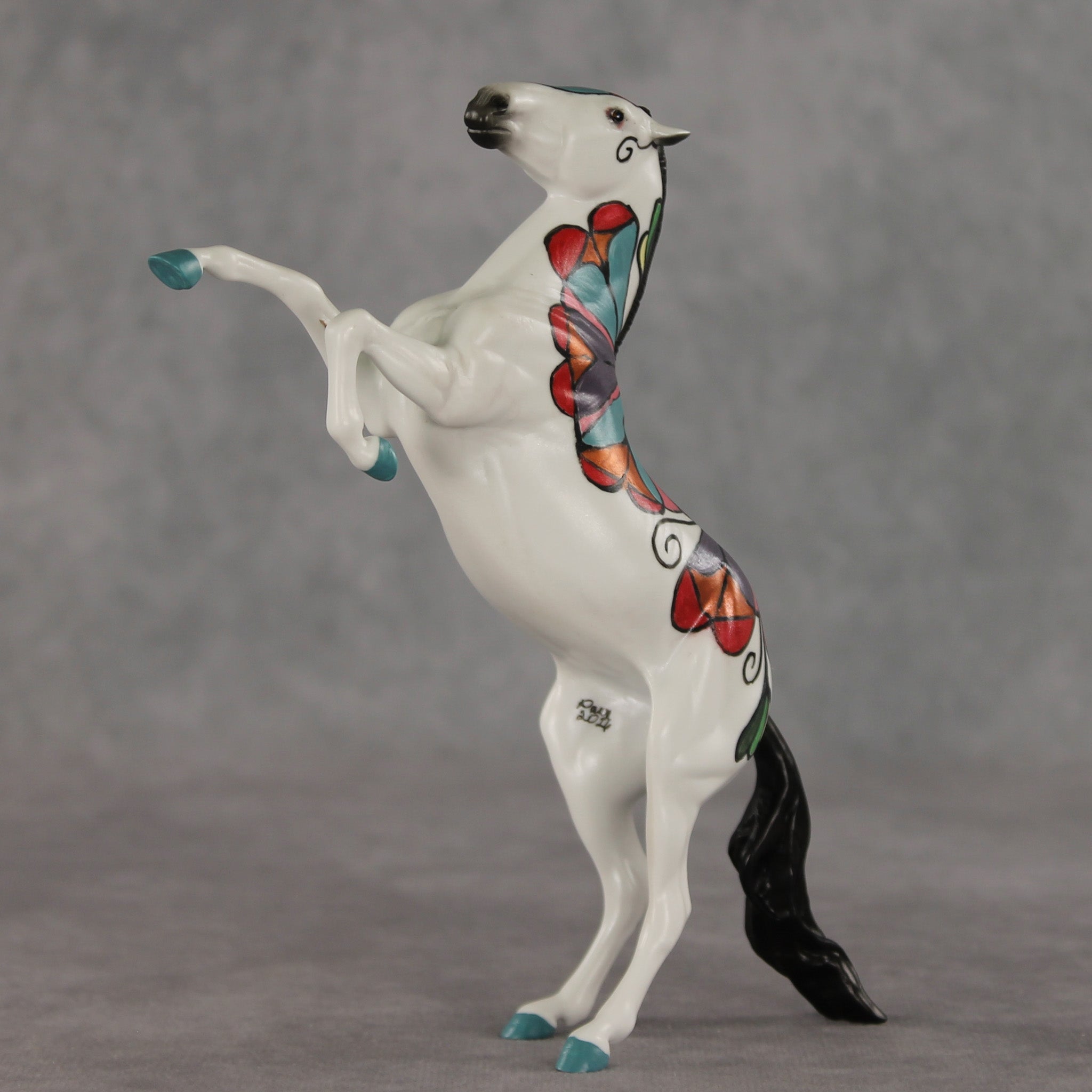 Hippie Hearts OOAK FCM Pebble Mustang by Dawn Quick VV26
