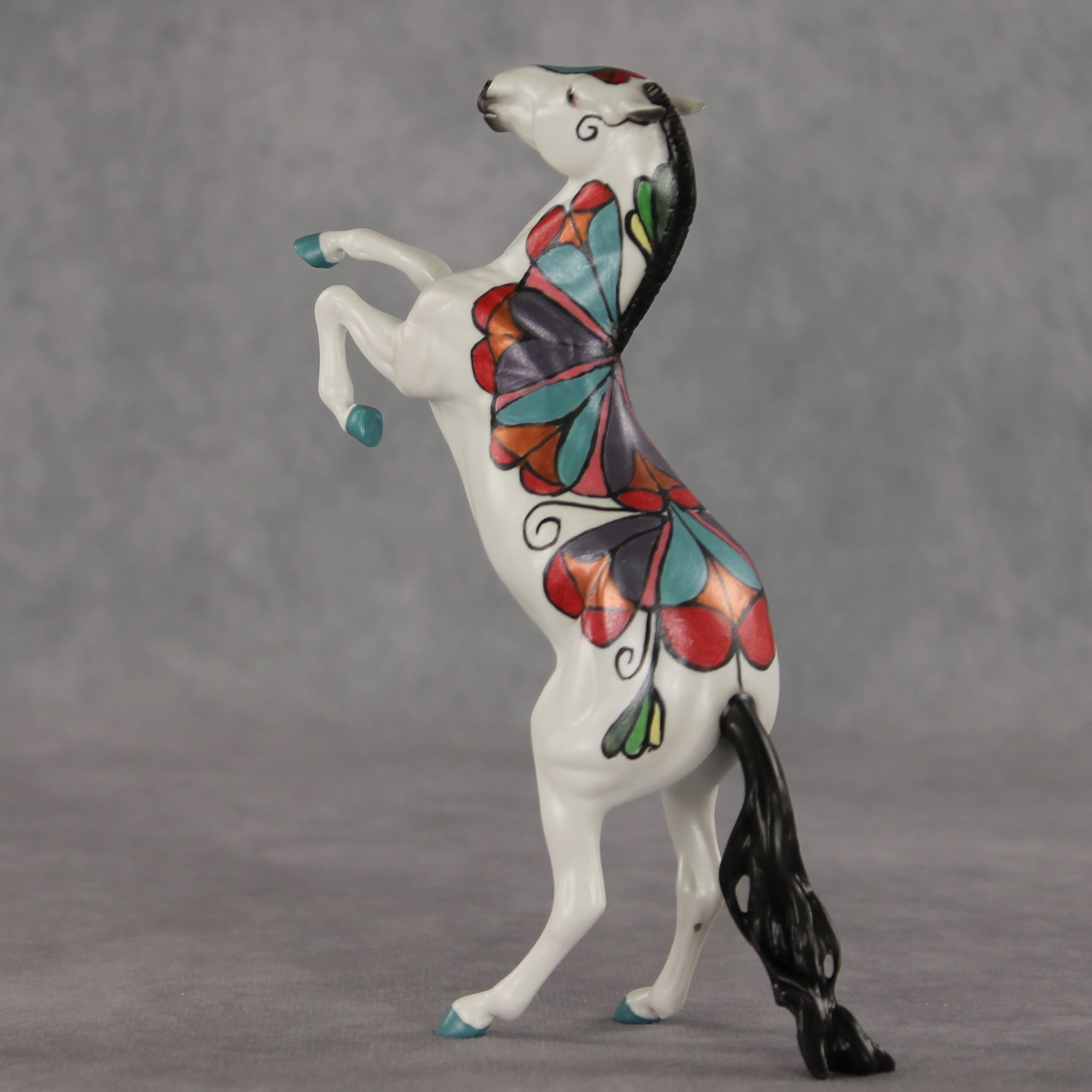 Hippie Hearts OOAK FCM Pebble Mustang by Dawn Quick VV26