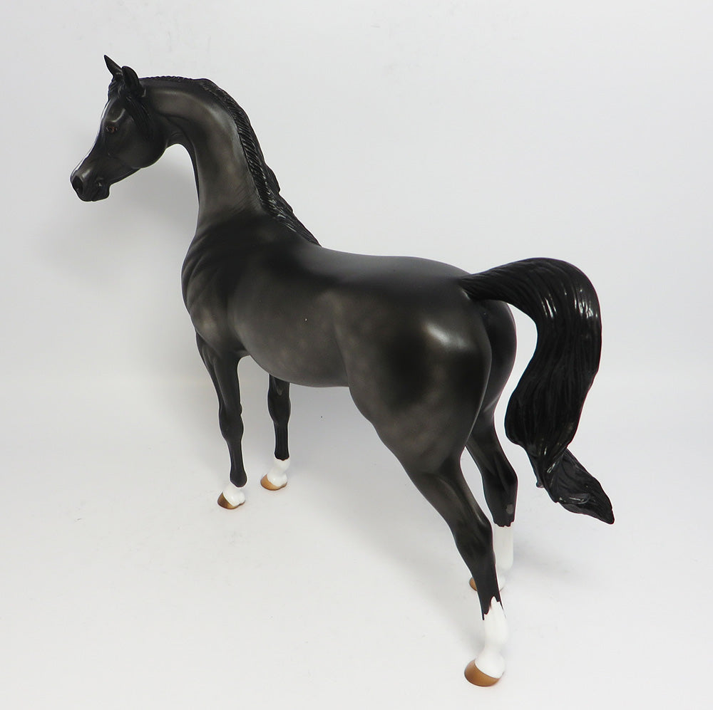 HOLY SMOKES~OOAK DAPPLE GREY ARABIAN MODEL HORSE 5/2/17