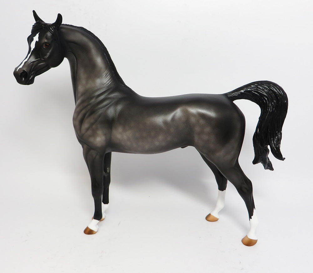 HOLY SMOKES~OOAK DAPPLE GREY ARABIAN MODEL HORSE 5/2/17