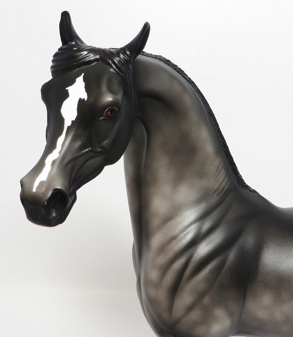 HOLY SMOKES~OOAK DAPPLE GREY ARABIAN MODEL HORSE 5/2/17