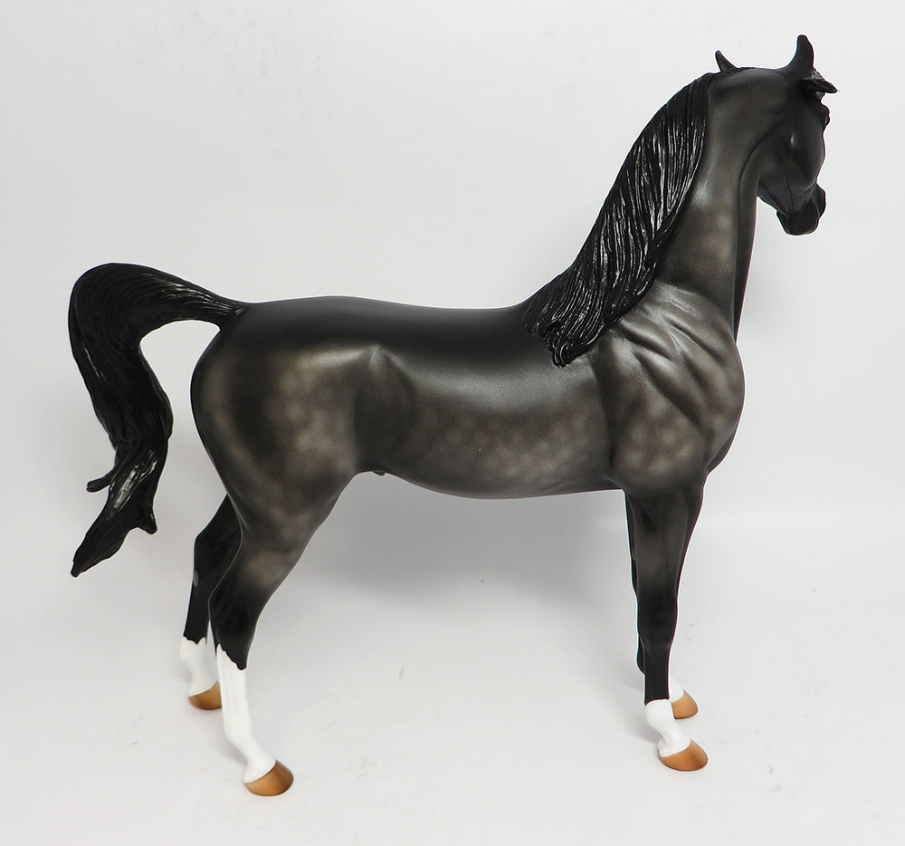 HOLY SMOKES~OOAK DAPPLE GREY ARABIAN MODEL HORSE 5/2/17