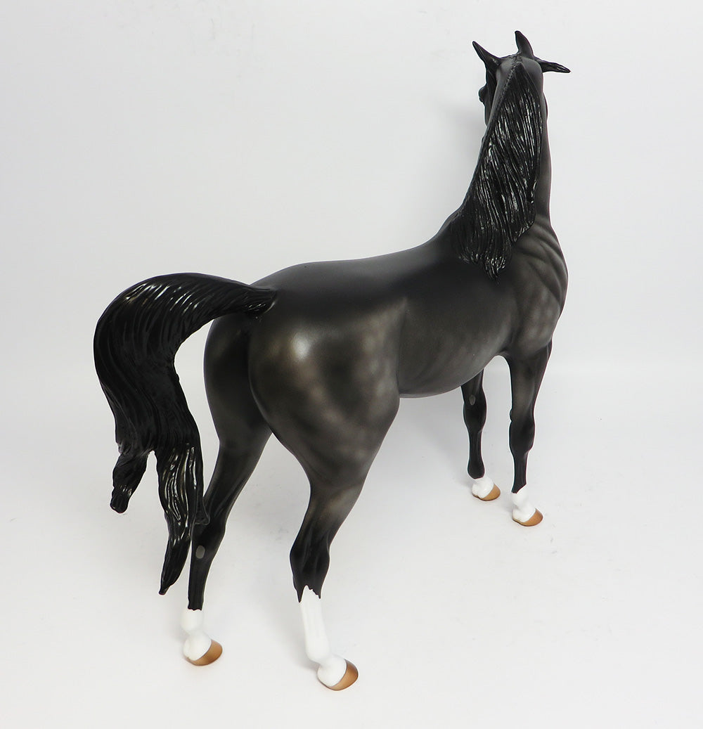 HOLY SMOKES~OOAK DAPPLE GREY ARABIAN MODEL HORSE 5/2/17