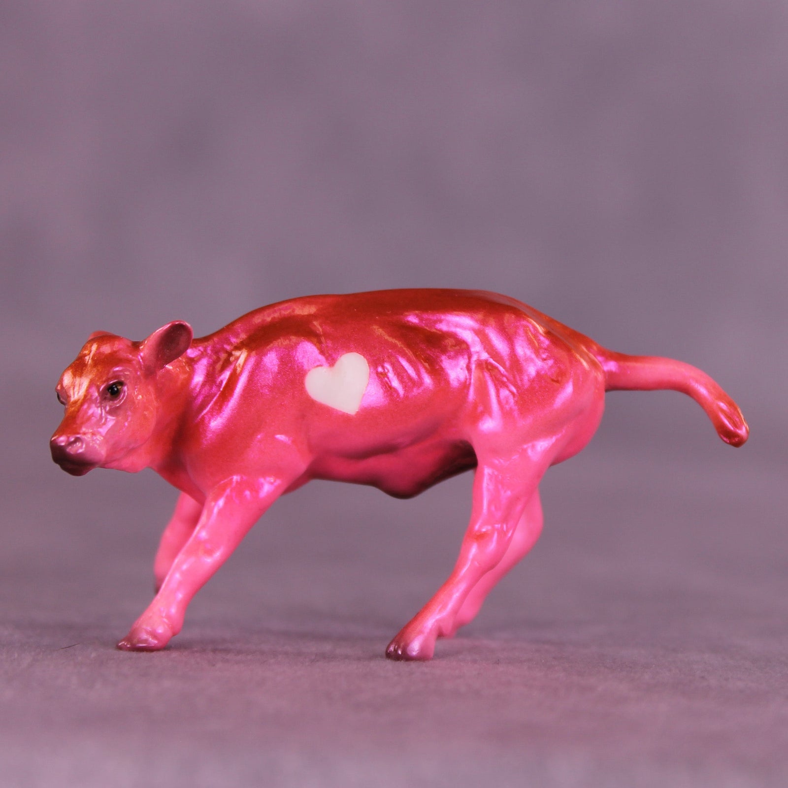 Hot Pink Couch OOAK Chip Cow by Erin Corbett VV26