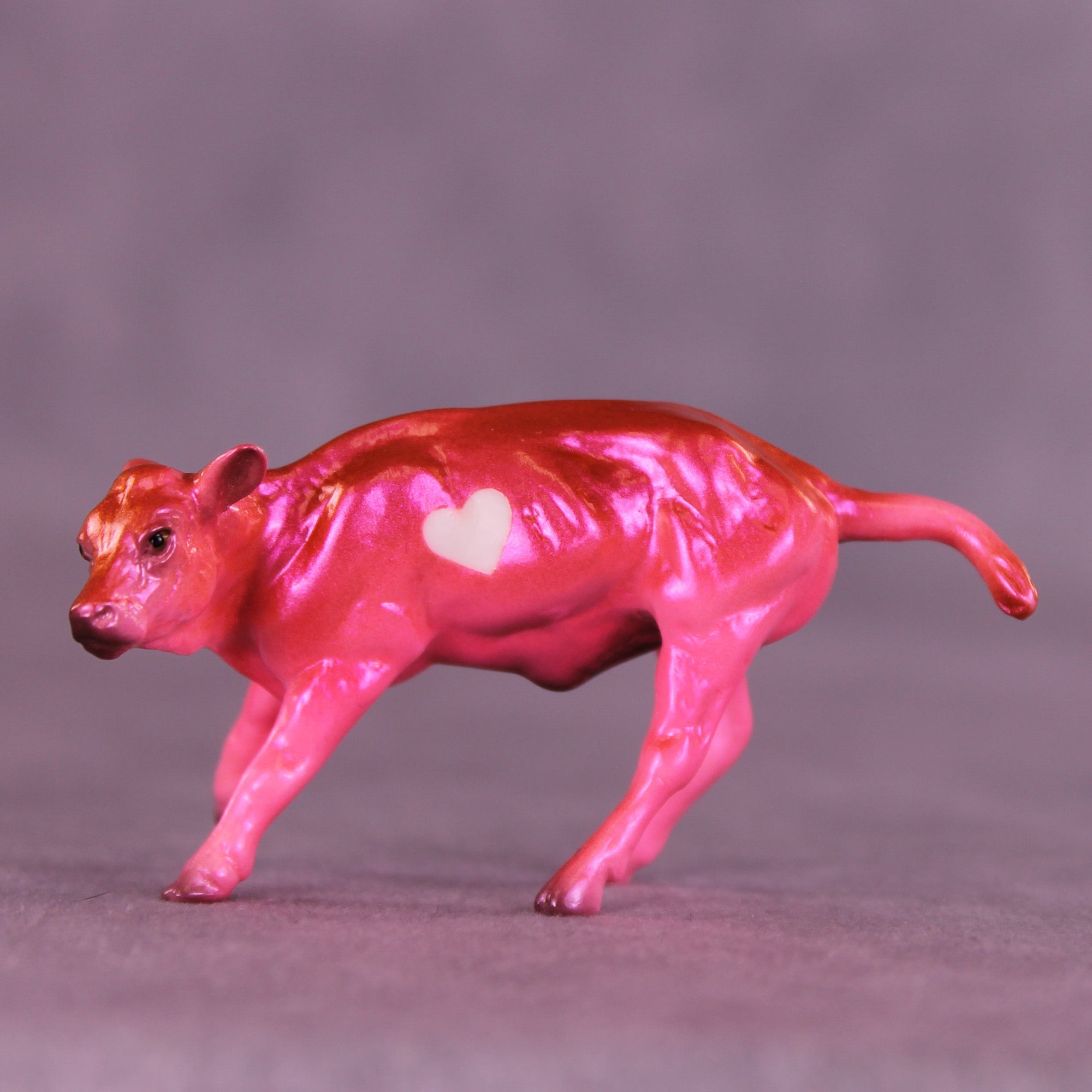Hot Pink Couch OOAK Chip Cow by Erin Corbett VV26