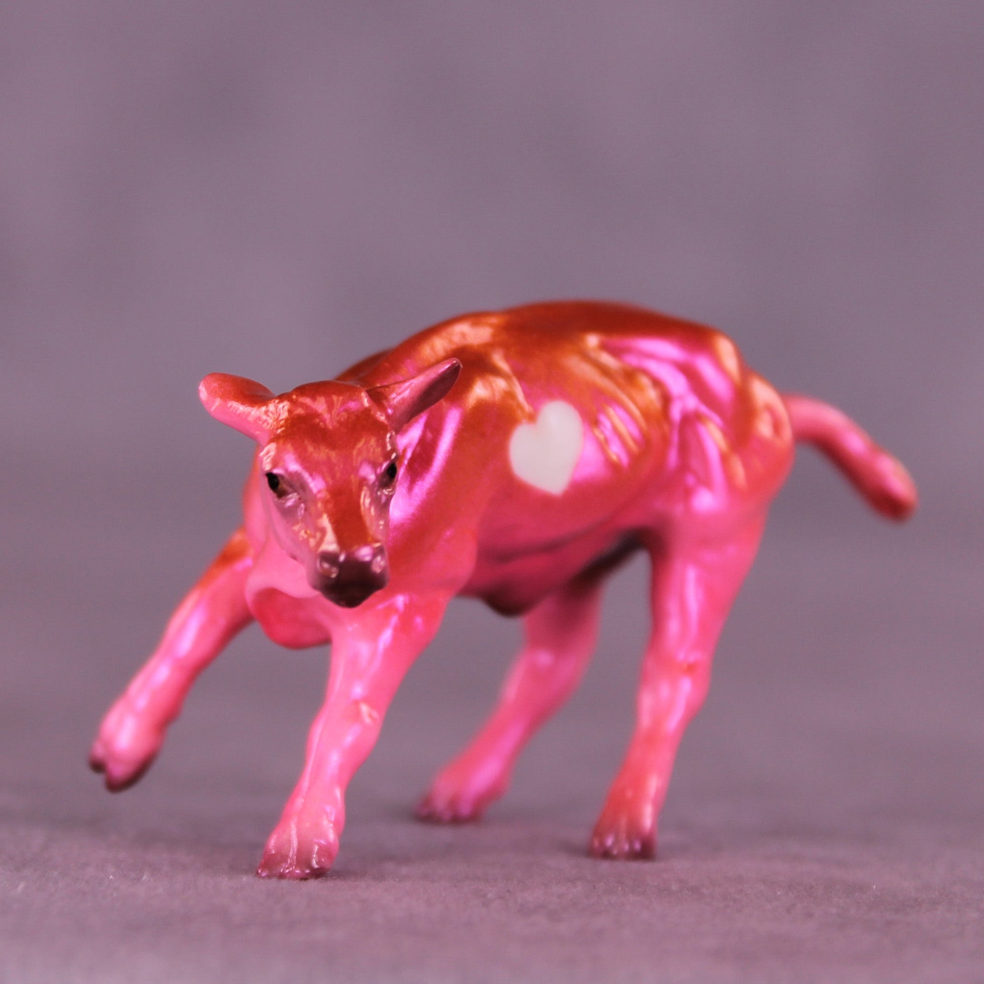 Hot Pink Couch OOAK Chip Cow by Erin Corbett VV26