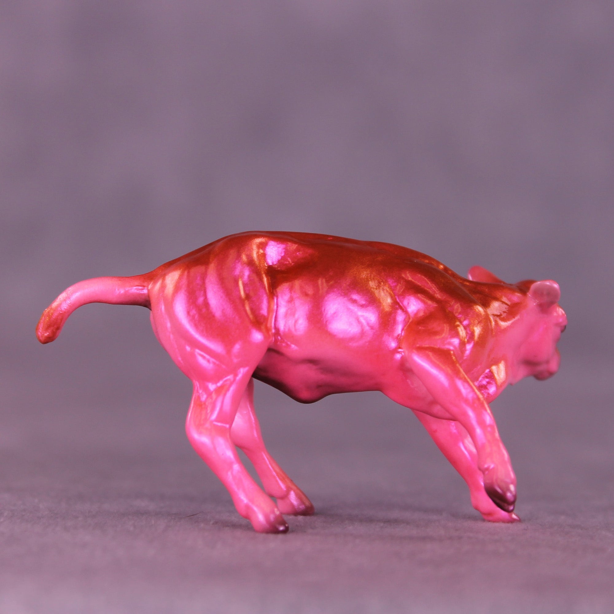 Hot Pink Couch OOAK Chip Cow by Erin Corbett VV26