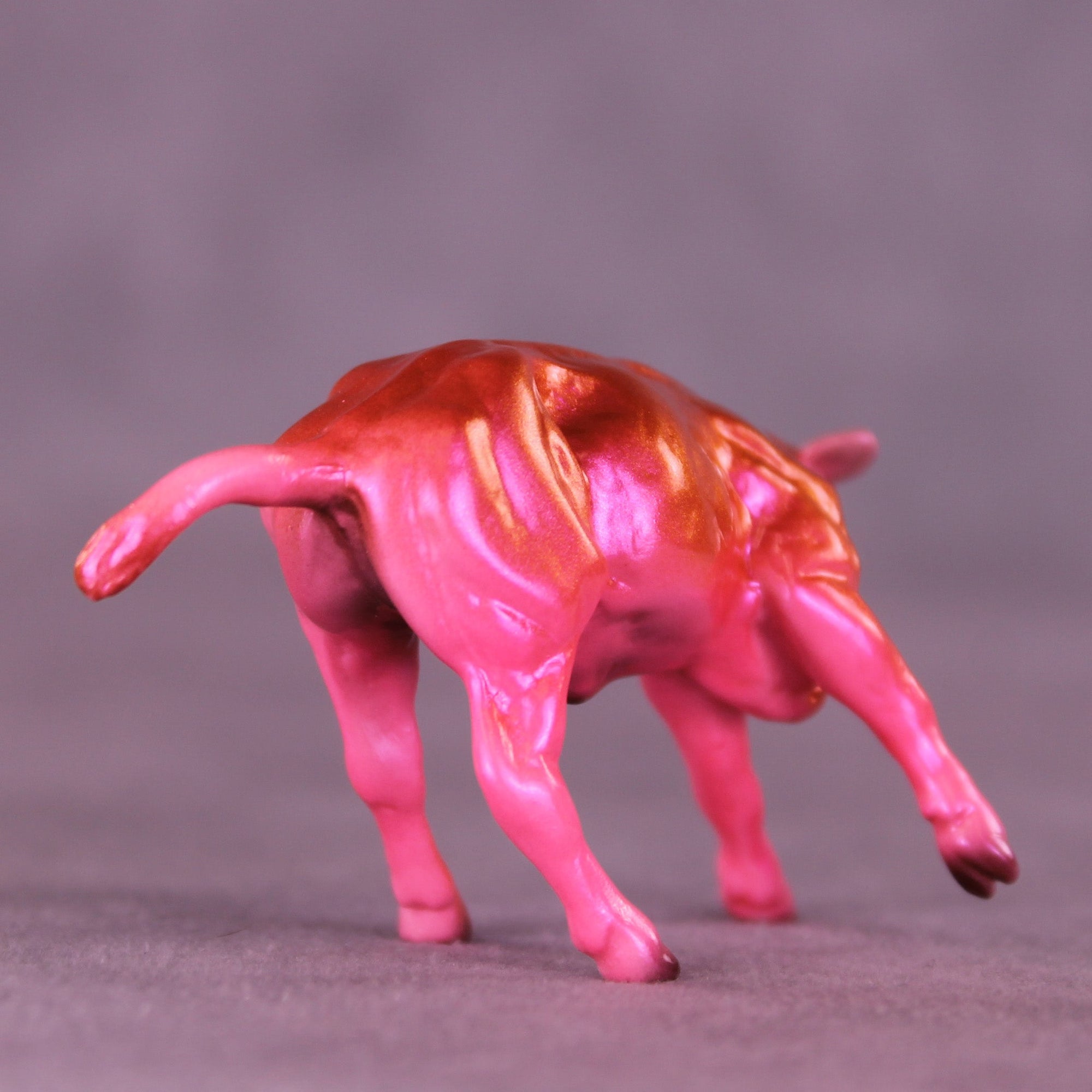 Hot Pink Couch OOAK Chip Cow by Erin Corbett VV26