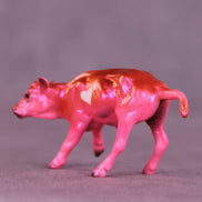 Hot Pink Couch OOAK Chip Cow by Erin Corbett VV26