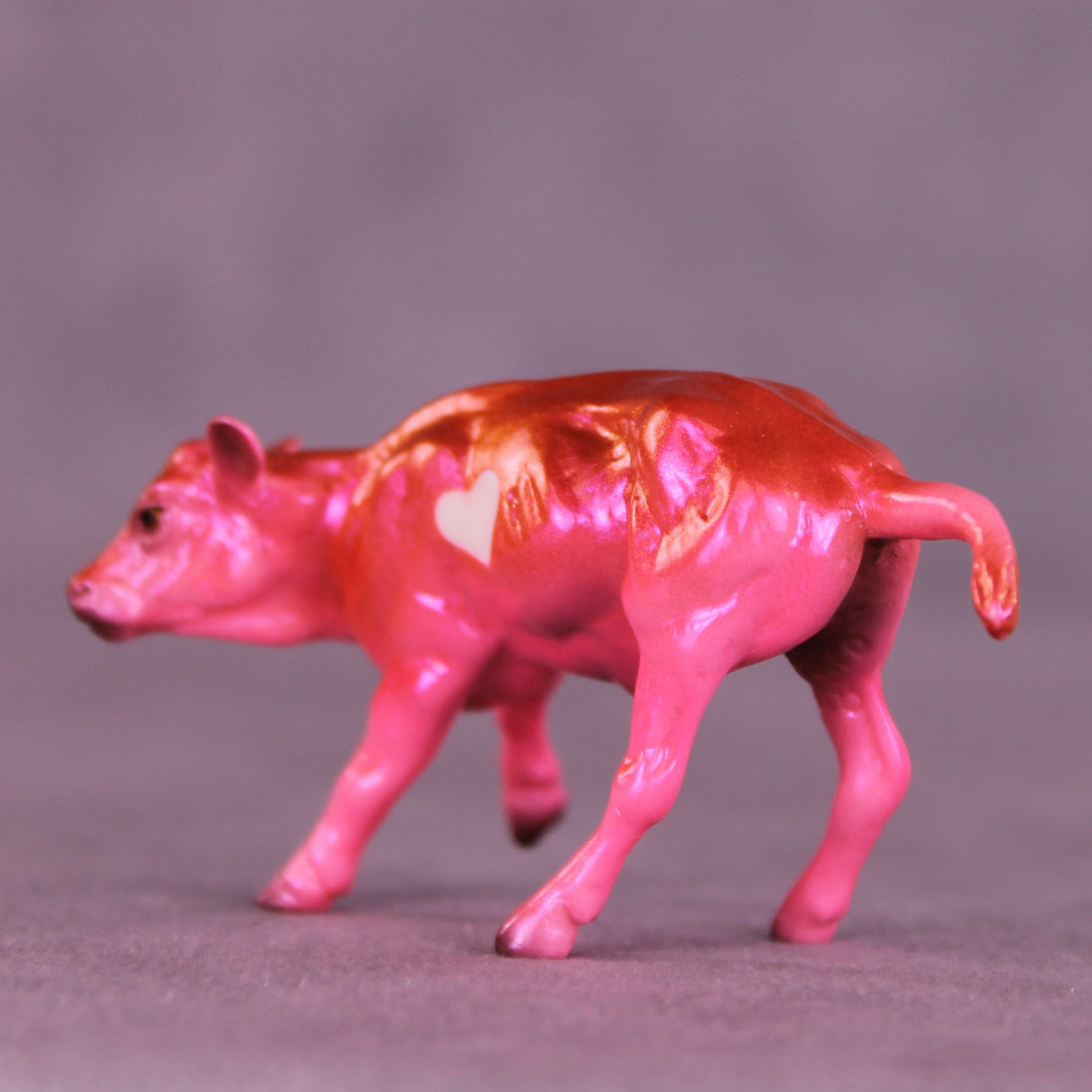 Hot Pink Couch OOAK Chip Cow by Erin Corbett VV26