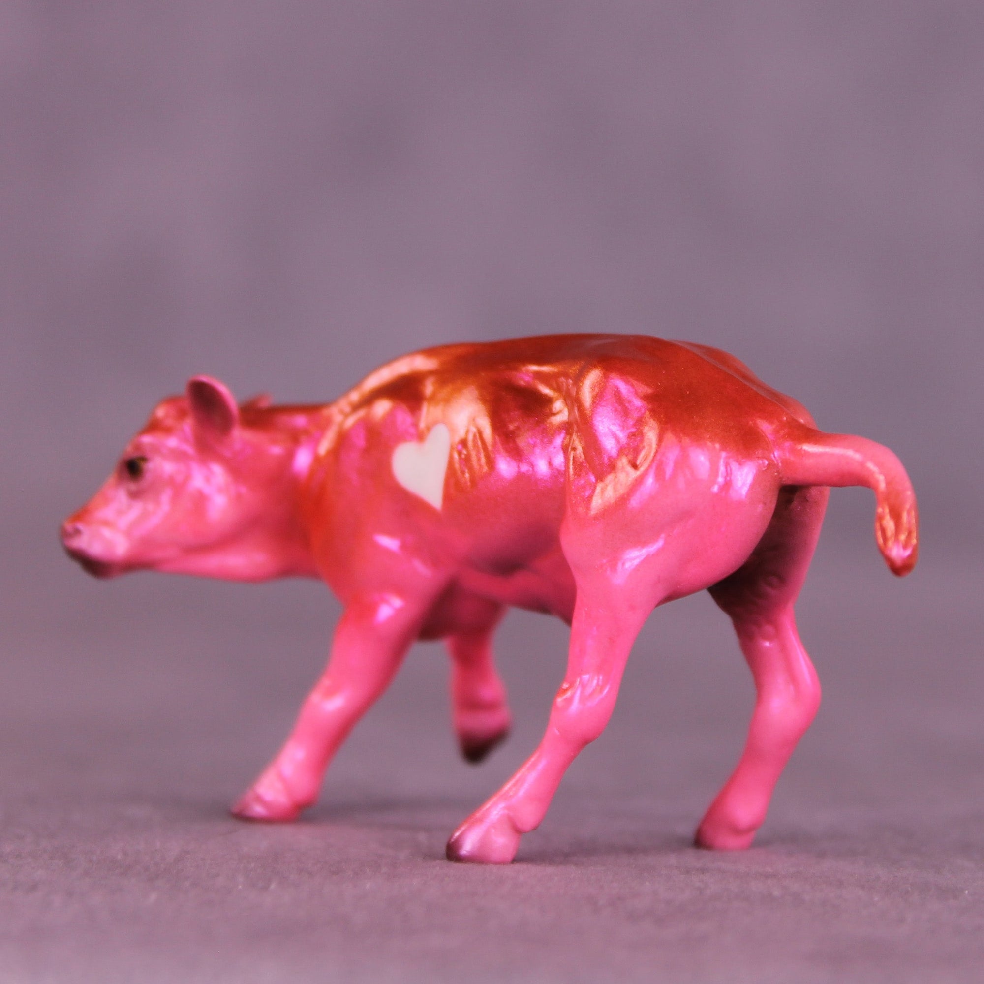 Hot Pink Couch OOAK Chip Cow by Erin Corbett VV26
