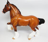 HUMPHREYS-OOAK BAY ETCHED SABINO TROTTING DRAFTER BY NICOLE MOSS 9/26/17