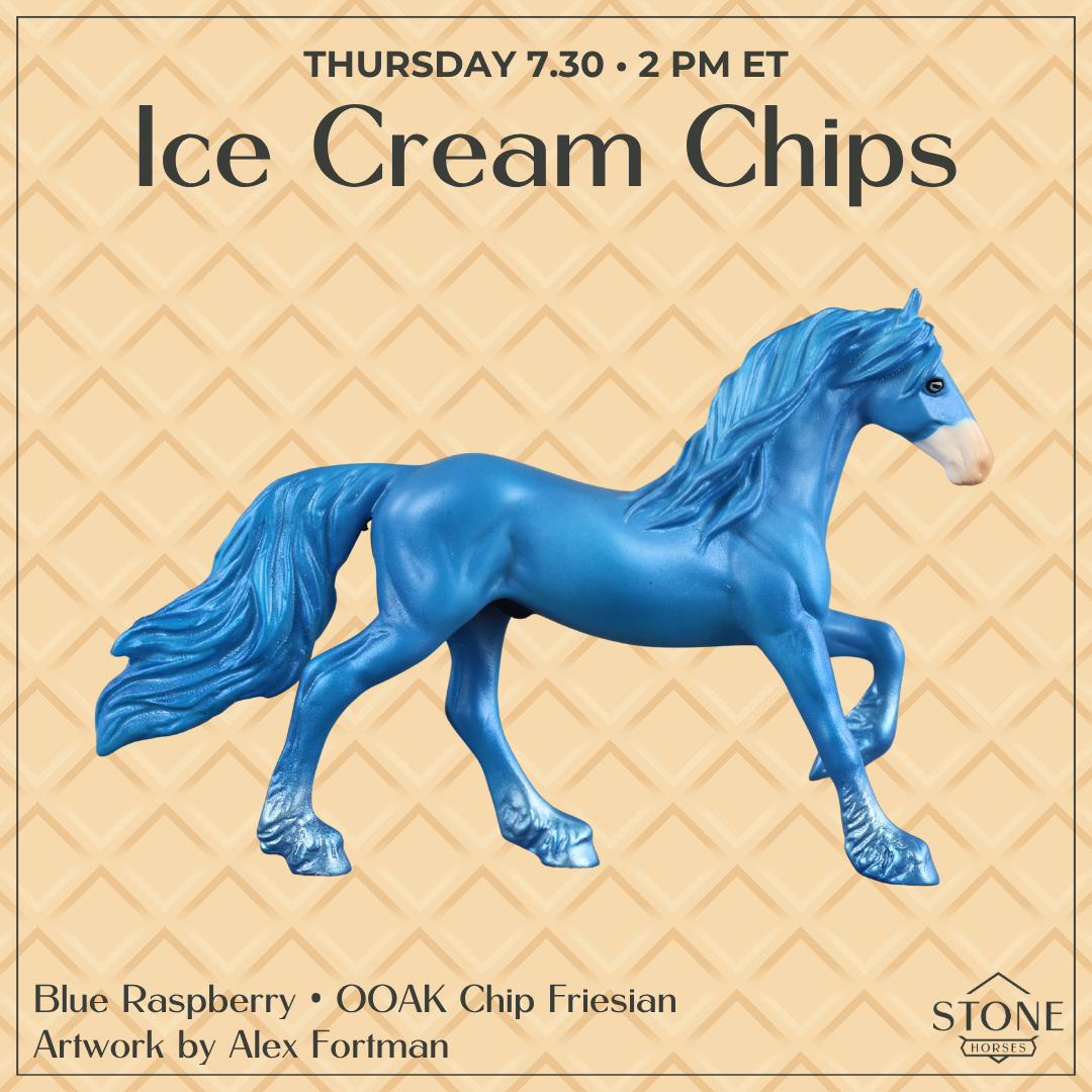 Blue Raspberry OOAK Chip Friesian by Alex Fortman SCD26