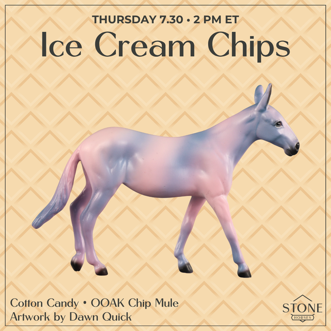 Cotton Candy OOAK Chip Mule by Dawn Quick SCD26