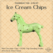 Mint Chocolate Chip OOAK Chip Standing Drafter by Dawn Quick SCD26