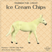 Banana OOAK Chip Mule by Dawn Quick SCD26