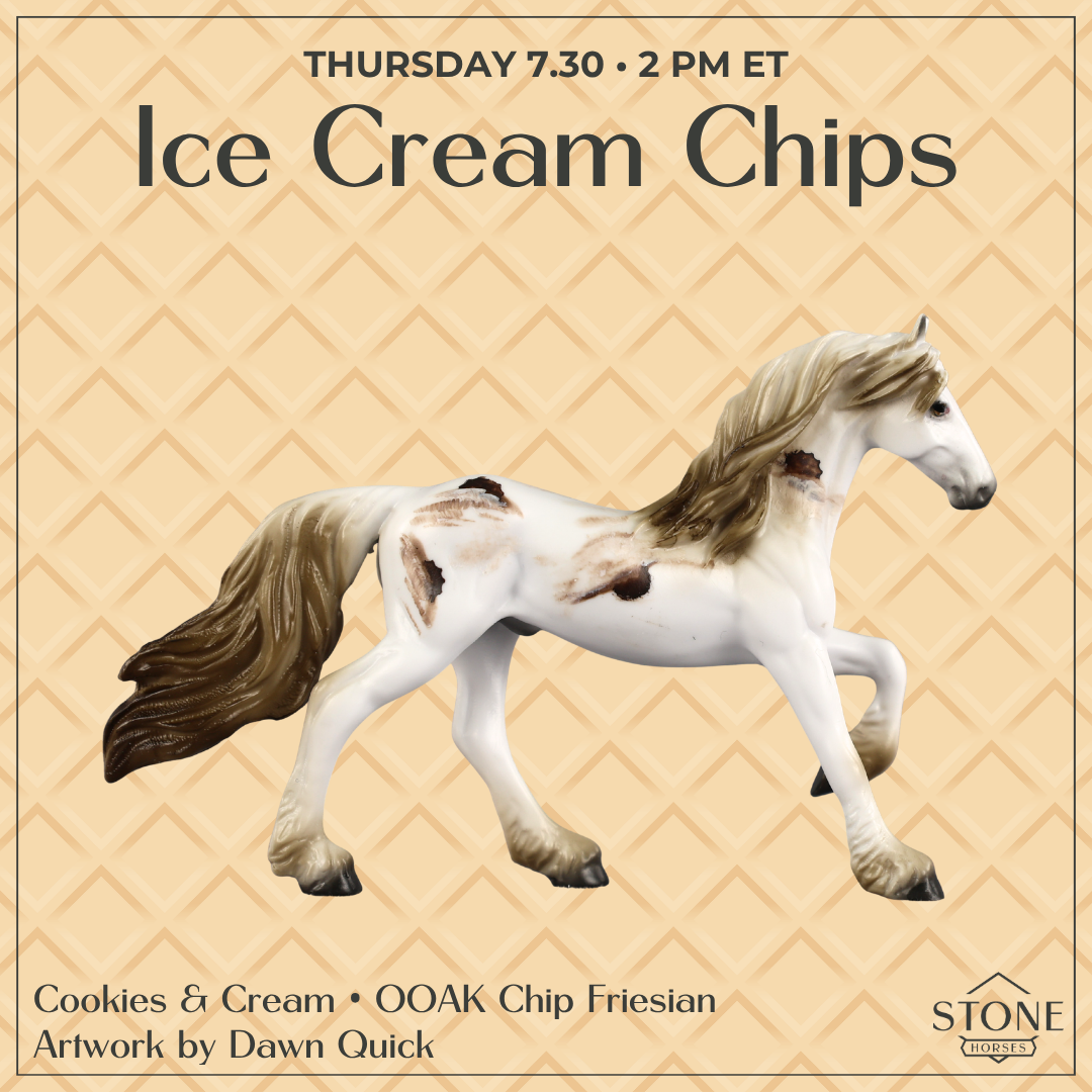 Cookies & Cream OOAK Chip Friesian by Dawn Quick SCD26