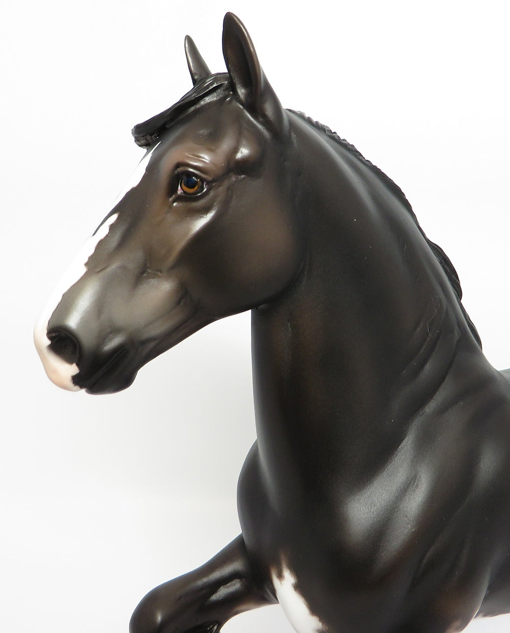 WARLOCK~OOAK LIVER CHESTNUT PINTO TROTTING DRAFTER MODEL HORSE 10/27/17