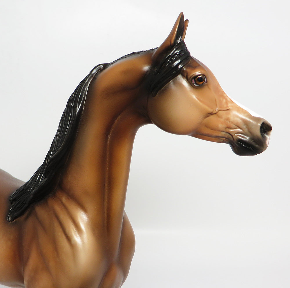 MIDWAY-OOAK BAY ARABIAN SABINO MODEL HORSE 4/21