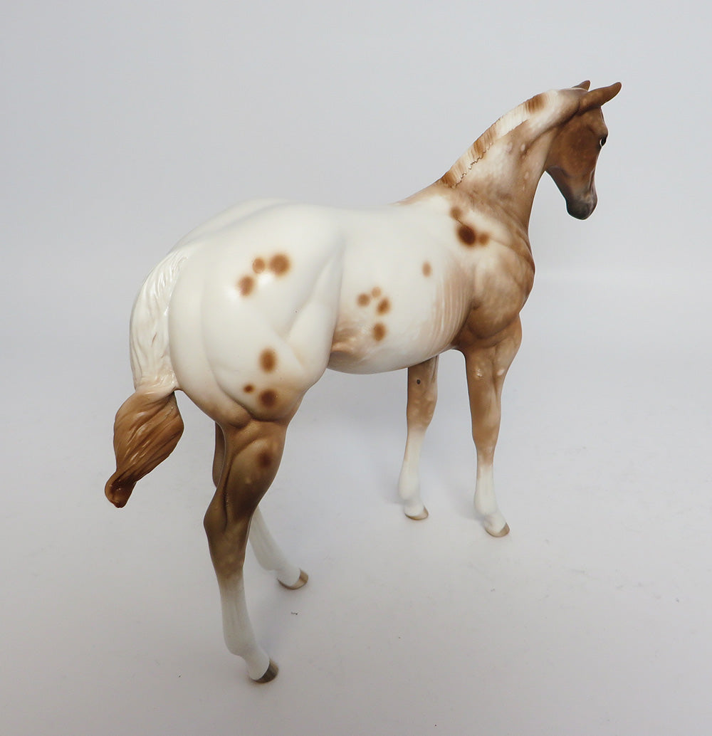 NO ANSWER~OOAK CHESTNUT APPALOOSA WEANLING MODEL HORSE 4/21