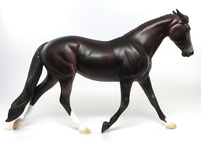 JAVA-OOAK DAPPLE LIVER CHESTNUT PALOUSE MODEL HORSE 6/10