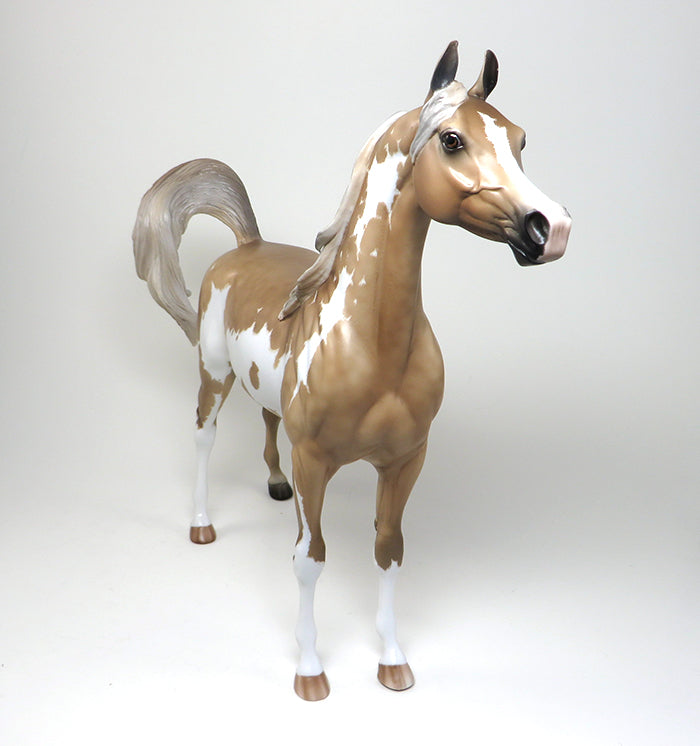 IVES-OOAK-ETCHED-PALOMINO PAINT ARABIAN MODEL HORSE 12/28