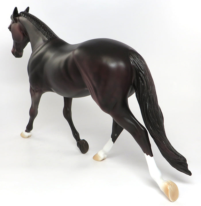 JAVA-OOAK DAPPLE LIVER CHESTNUT PALOUSE MODEL HORSE 6/10