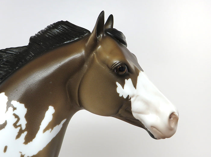 SHELBEYVILLE-OOAK ISH SOOTY BUCKSKIN PAINT MODEL HORSE 6/9
