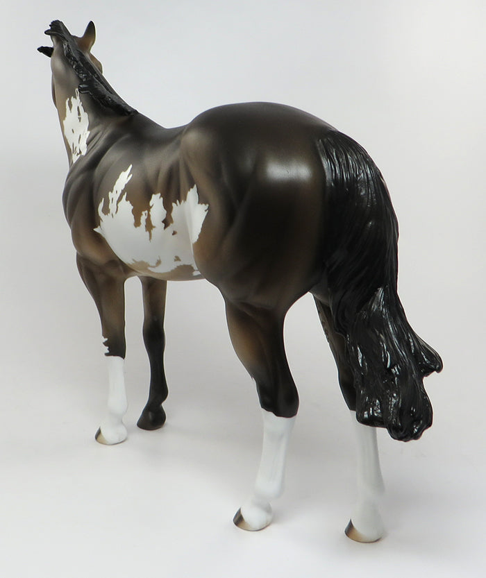 SHELBEYVILLE-OOAK ISH SOOTY BUCKSKIN PAINT MODEL HORSE 6/9
