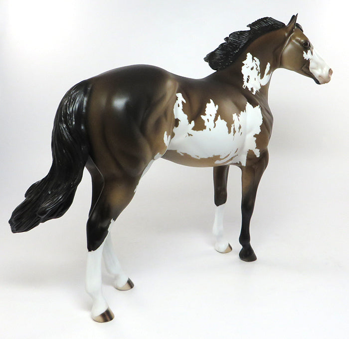 SHELBEYVILLE-OOAK ISH SOOTY BUCKSKIN PAINT MODEL HORSE 6/9