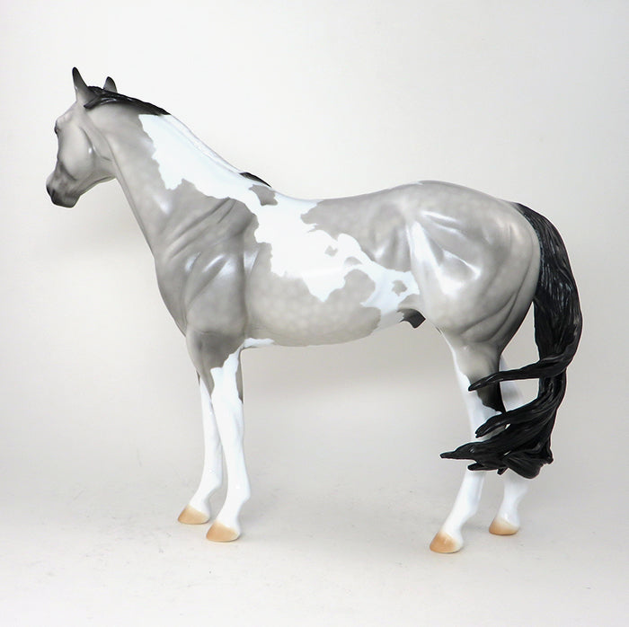 GUINESS - OOAK Dapple Grey Paint ISH Model Horse - 11/13
