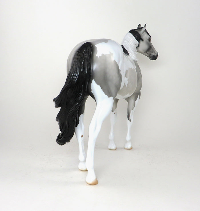GUINESS - OOAK Dapple Grey Paint ISH Model Horse - 11/13