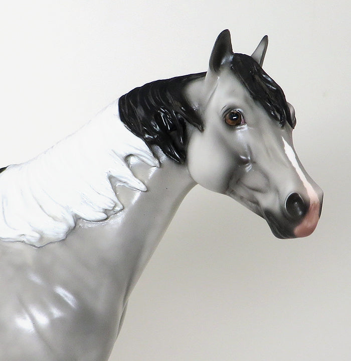 GUINESS - OOAK Dapple Grey Paint ISH Model Horse - 11/13