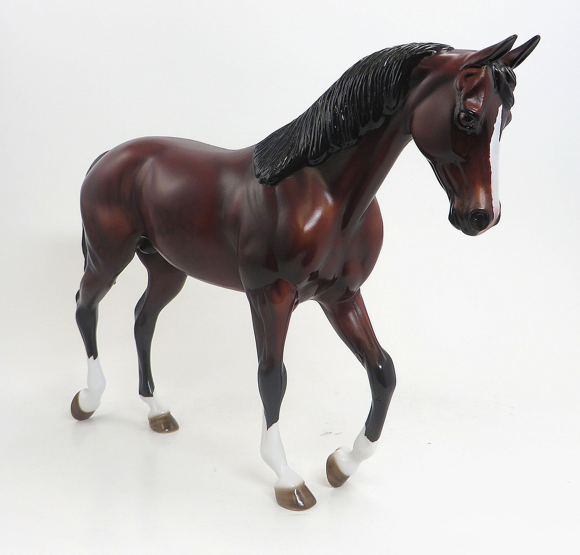 CRIMSON TIDES - OOAK  DARK BAY THOROUGHBRED MODEL HORSE - 9/11