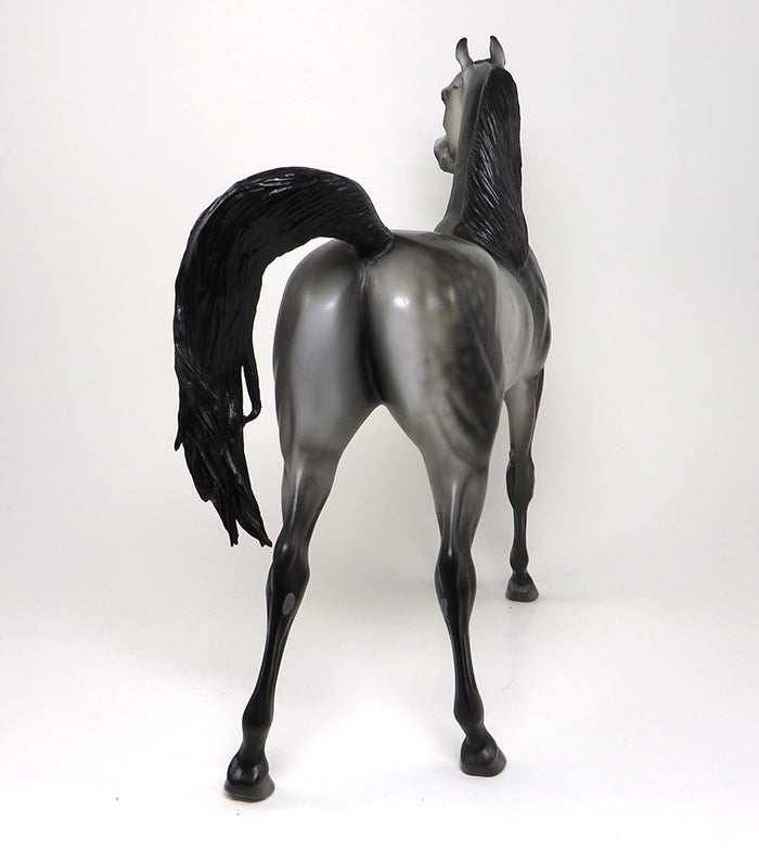 DYNAMIC IN BLUE-OOAK DAPPLE GREY ARABIAN MODEL HORSE 12/29