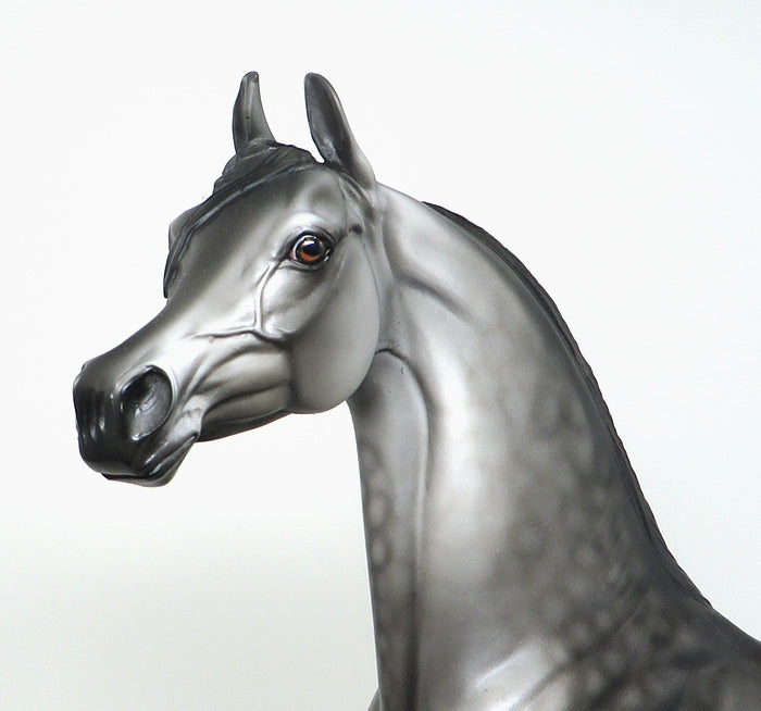 DYNAMIC IN BLUE-OOAK DAPPLE GREY ARABIAN MODEL HORSE 12/29