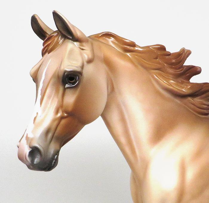 HONEY DIPPED-OOAK LIGHT CHESTNUT PALOUSE MODEL HORSE 12/29