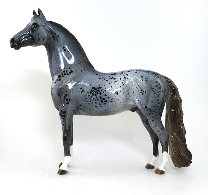 J-CAT - OOAK Roan Appaloosa Morgan Model Horse - 11/13