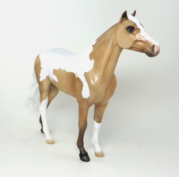 SUNNY GO - OOAK Palomino Paint Spanish Mustang Model Horse - 11/13