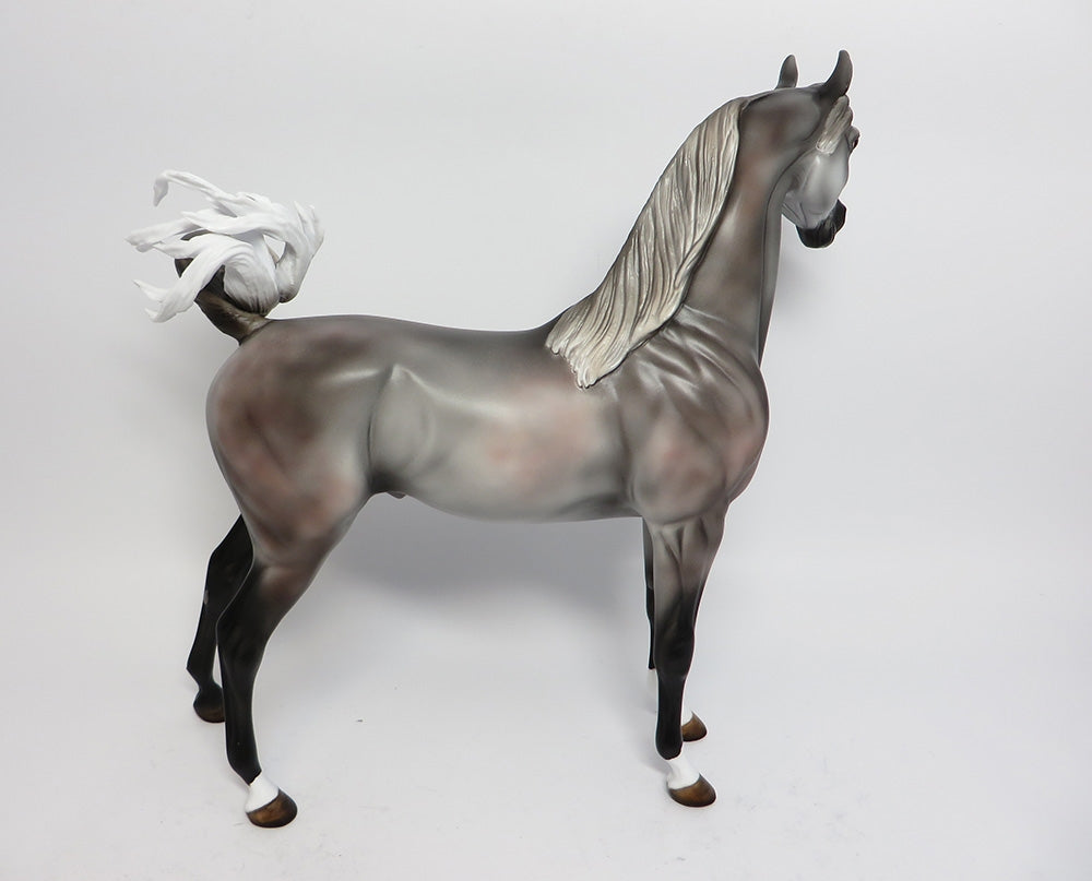 KRESPO-OOAK DAPPLE ROSE GREY ARABIAN MODEL HORSE 11/3/17