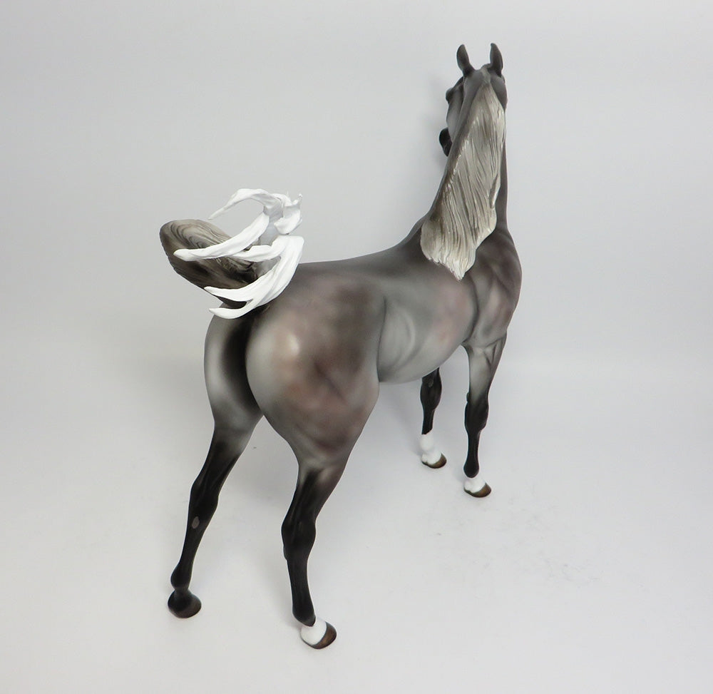 KRESPO-OOAK DAPPLE ROSE GREY ARABIAN MODEL HORSE 11/3/17