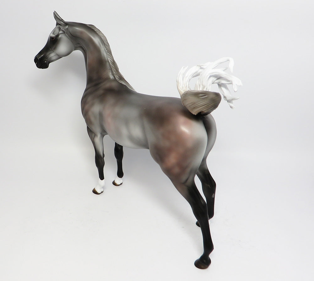 KRESPO-OOAK DAPPLE ROSE GREY ARABIAN MODEL HORSE 11/3/17