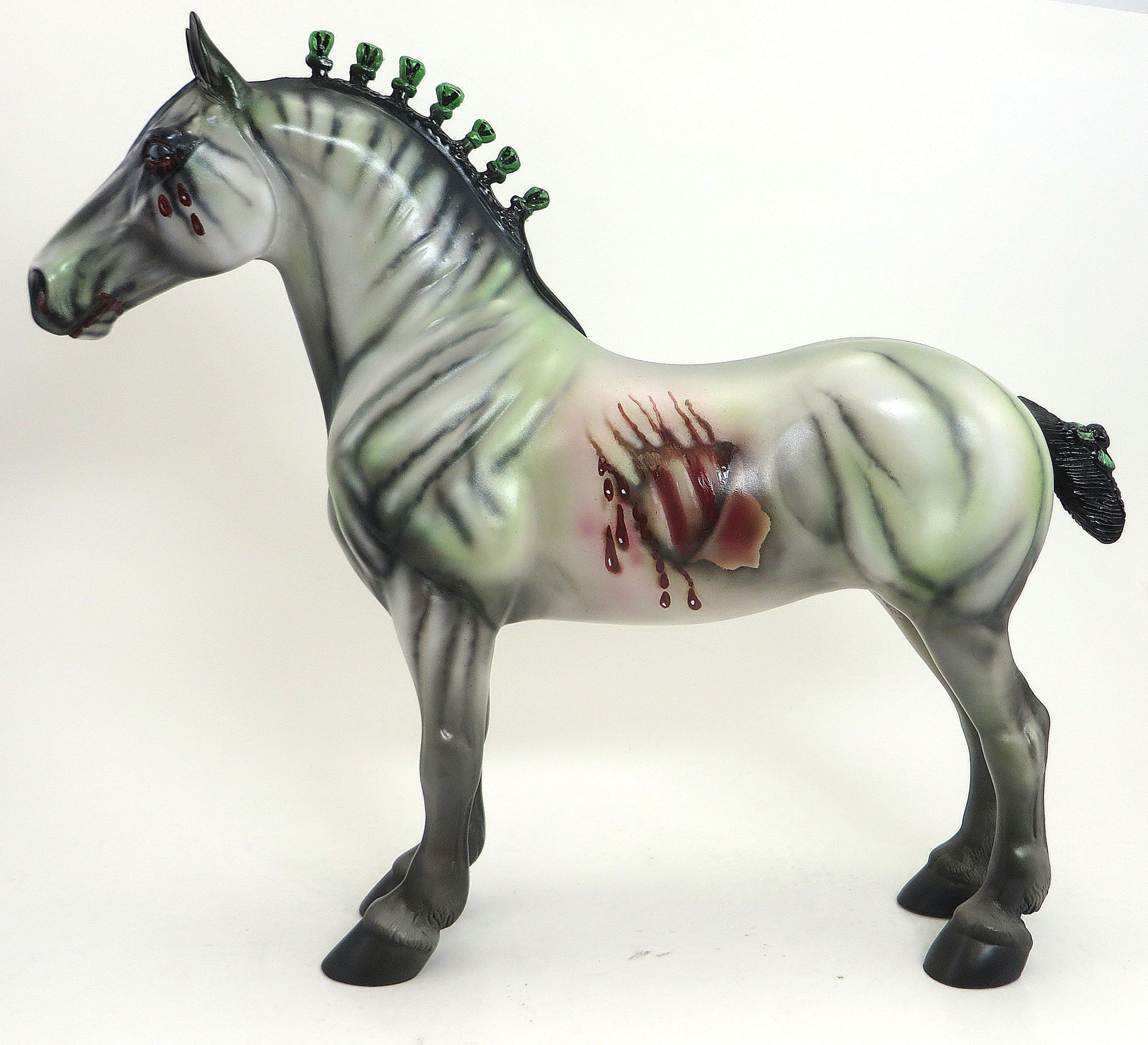 APOCALYPSE - OOAK ZOMBIE STANDING DRAFTER MODEL HORSE - 9/11