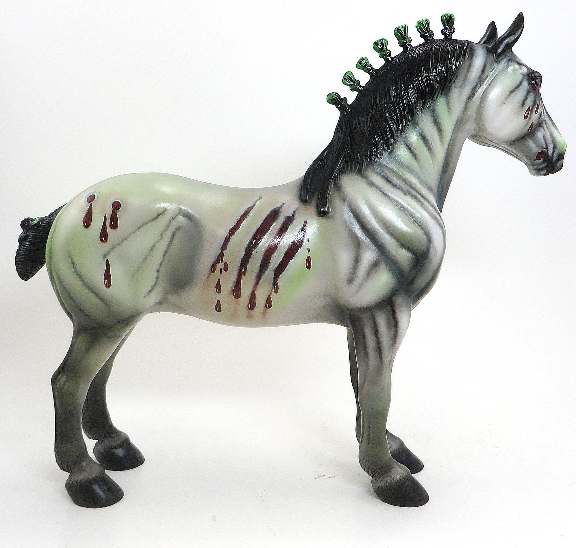 APOCALYPSE - OOAK ZOMBIE STANDING DRAFTER MODEL HORSE - 9/11