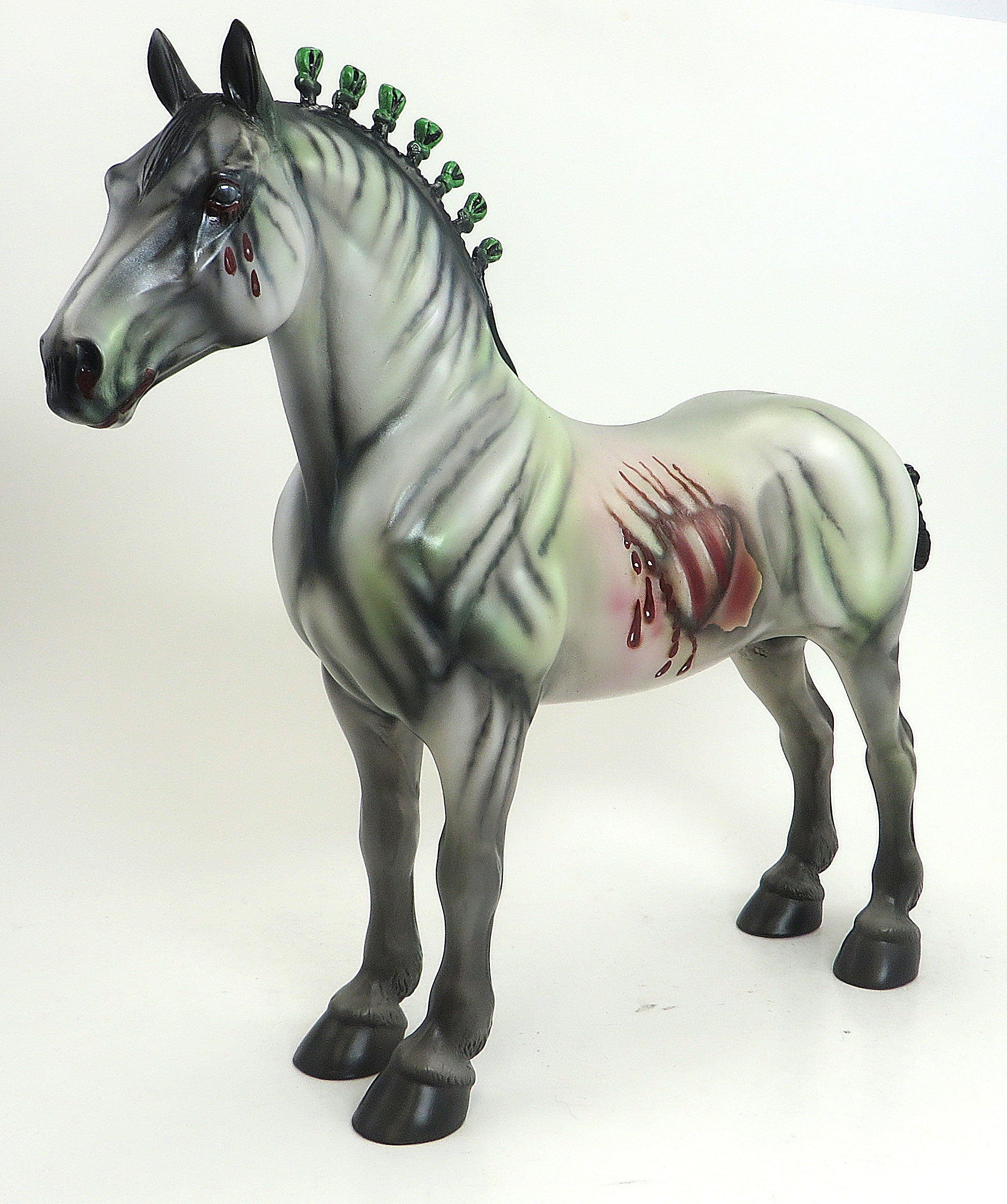 APOCALYPSE - OOAK ZOMBIE STANDING DRAFTER MODEL HORSE - 9/11