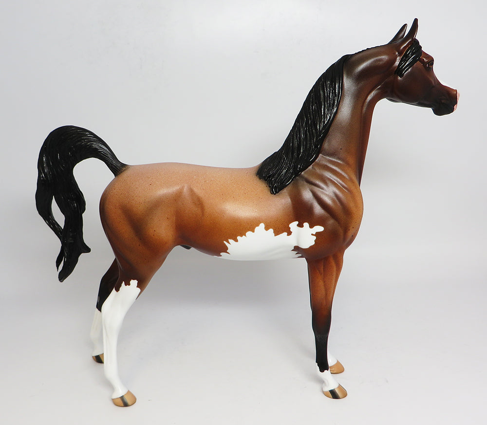 EXPRESS-OOAK BAY SABINO ARABIAN MODEL HORSE 4/26