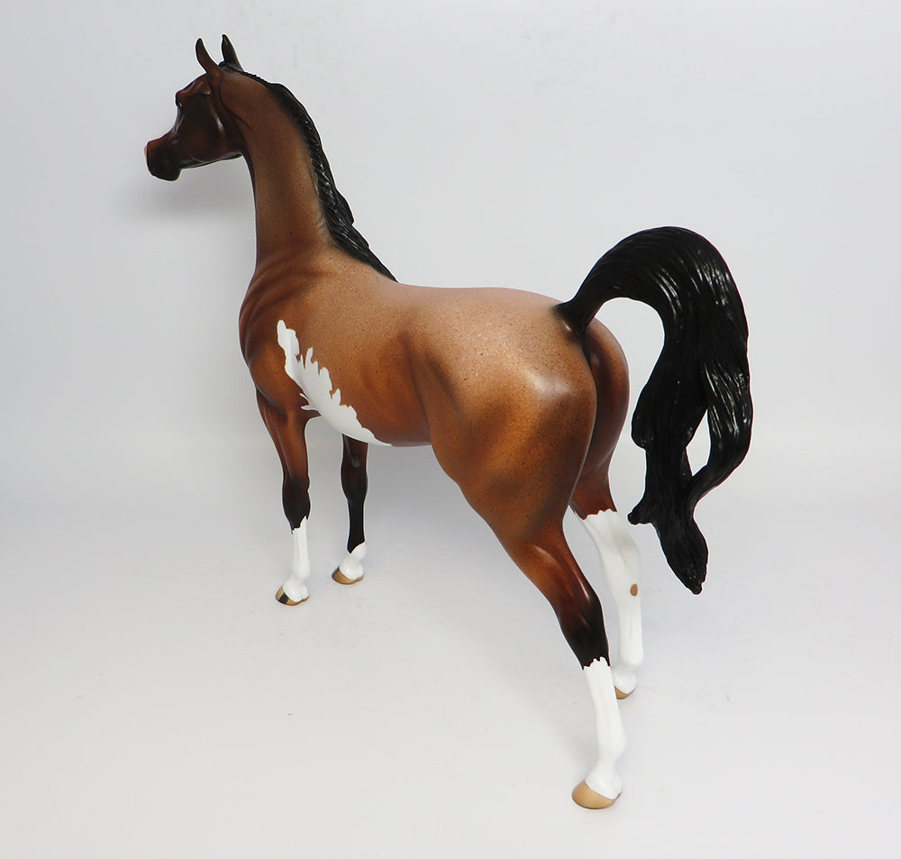 EXPRESS-OOAK BAY SABINO ARABIAN MODEL HORSE 4/26